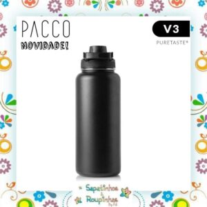 Pacco - Garrafa Térmica Hydra V3 Puretaste Preta com gravação a laser - Imagem 8