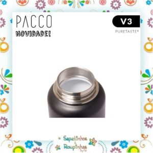 Pacco - Garrafa Térmica Hydra V3 Puretaste Preta com gravação a laser - Imagem 10