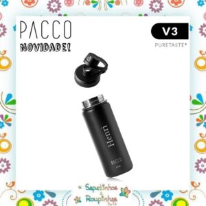 Pacco - Garrafa Térmica Hydra V3 Puretaste Preta com gravação a laser - Imagem 16