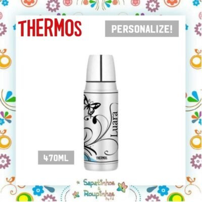 Thermos - Garrafa Térmica Borboletas 470ml com gravação a laser
