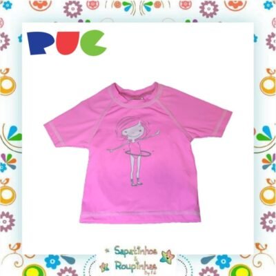 PUC - Camiseta Infantil de Praia Rosa