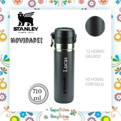 Stanley - Garrafa Térmica Quick Flip Charcoal 710ml com gravação a laser