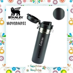 Stanley - Garrafa Térmica Quick Flip Charcoal 710ml com gravação a laser - Imagem 5
