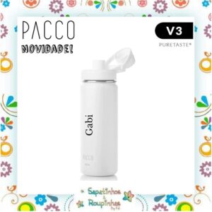 Pacco - Garrafa Térmica Hydra V3 Puretaste Branca com gravação a laser - Imagem 3