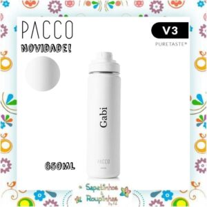 Pacco - Garrafa Térmica Hydra V3 Puretaste Branca com gravação a laser - Imagem 5