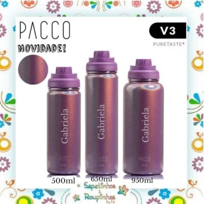 Pacco - Garrafa Térmica Hydra V3 Puretaste Ametista com gravação a laser