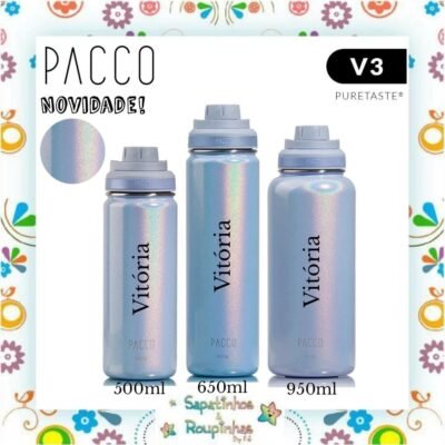 Pacco - Garrafa Térmica Hydra V3 Puretaste Topazio com gravação a laser
