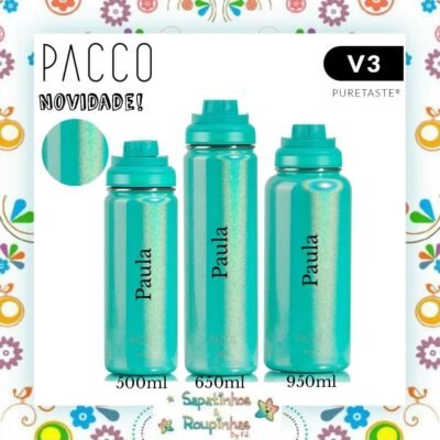 Pacco - Garrafa Térmica Hydra V3 Puretaste Turmalina com gravação a laser