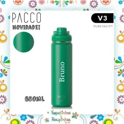 Pacco - Garrafa Térmica Hydra V3 Puretaste Grass com gravação a laser