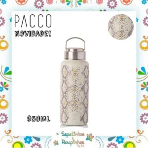 Pacco - Kit Garrafa Térmica White Snake Branca 950ml e Capa G alta Creme com gravação a laser - Imagem 8
