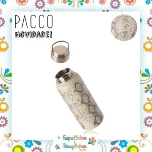 Pacco - Kit Garrafa Térmica White Snake Branca 950ml e Capa G alta Creme com gravação a laser - Imagem 7