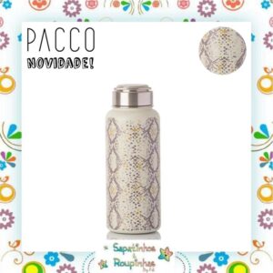 Pacco - Kit Garrafa Térmica White Snake Branca 950ml e Capa G alta Creme com gravação a laser - Imagem 10