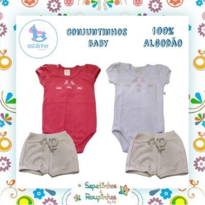 Estilinho - Conjunto Infantil Body e Shorts
