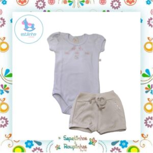 Estilinho - Conjunto Infantil Body e Shorts - Imagem 3