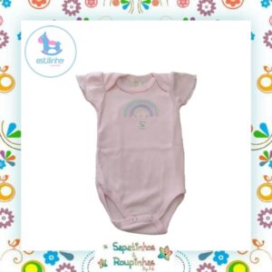 Estilinho - Conjunto Infantil Body e Shorts Bordado - Imagem 3