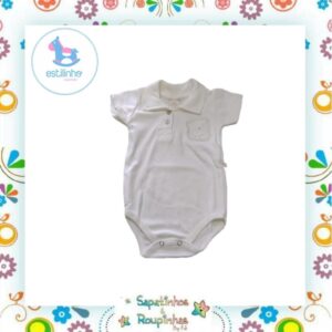 Estilinho - Conjunto Infantil Ursinho Body Gola Polo e Shorts - Imagem 6