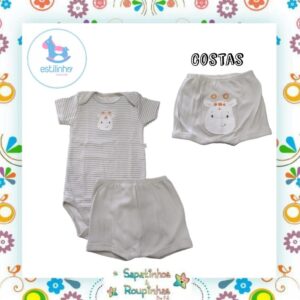 Estilinho - Conjunto Infantil Body e Shorts Menino - Imagem 4