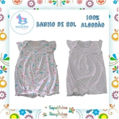 Estilinho - Macaquinho Banho de Sol Infantil Menina