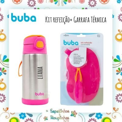 Buba - Kit Refeição e Garrafa Térmica com gravação a laser