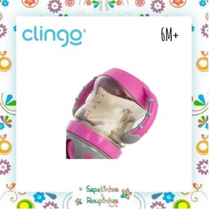 Clingo - Kit Tigelas c/Tampa e Copo c/Canudo 6M+ Rosa com gravação a laser  - Imagem 8