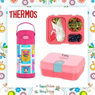 Thermos - Kit Garrafa Térmica e Bento Box com gravação a laser