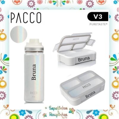 Pacco - Kit Garrafa Térmica e SnackBox com gravação a laser