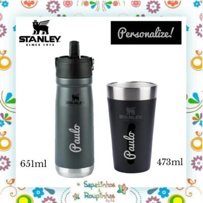 Stanley - Kit Garrafa Térmica e Copo Térmico S/Tampa com gravação a laser 