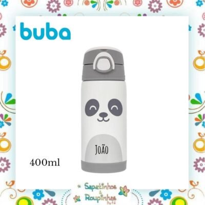 Buba - Garrafa Térmica Panda Off White com gravação a laser