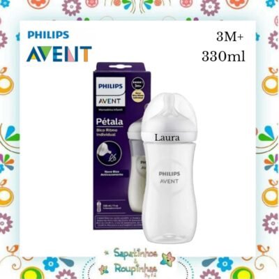 Philips Avent - Mamadeira Pétala 3.0 330ml com gravação a laser 