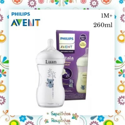 Philips Avent - Mamadeira Pétala 3.0 Coala 260ml com gravação a laser