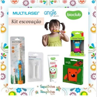 Multilaser / Angie / Bioclub - Kit escovação com gravação a laser. 