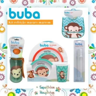 Buba- Kit Refeição Macaquinho com gravação a laser