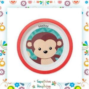 Buba- Kit Refeição Macaquinho com gravação a laser - Imagem 8