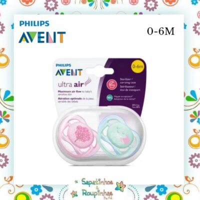 Philips Avent - Chupeta Ultra Air Nuvem/Árvore 0-6M
