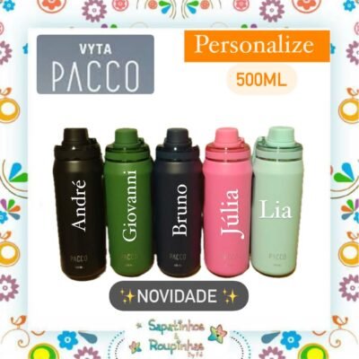 PACCO – Garrafa Térmica Vyta 500ml com gravação a laser