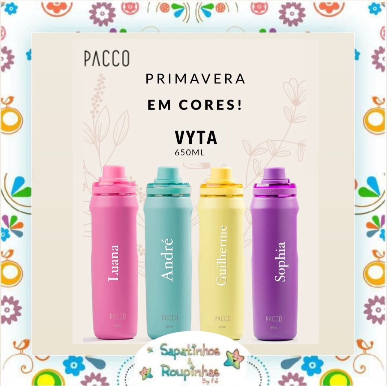 PACCO – Garrafa Térmica Vyta 650ml com gravação a laser