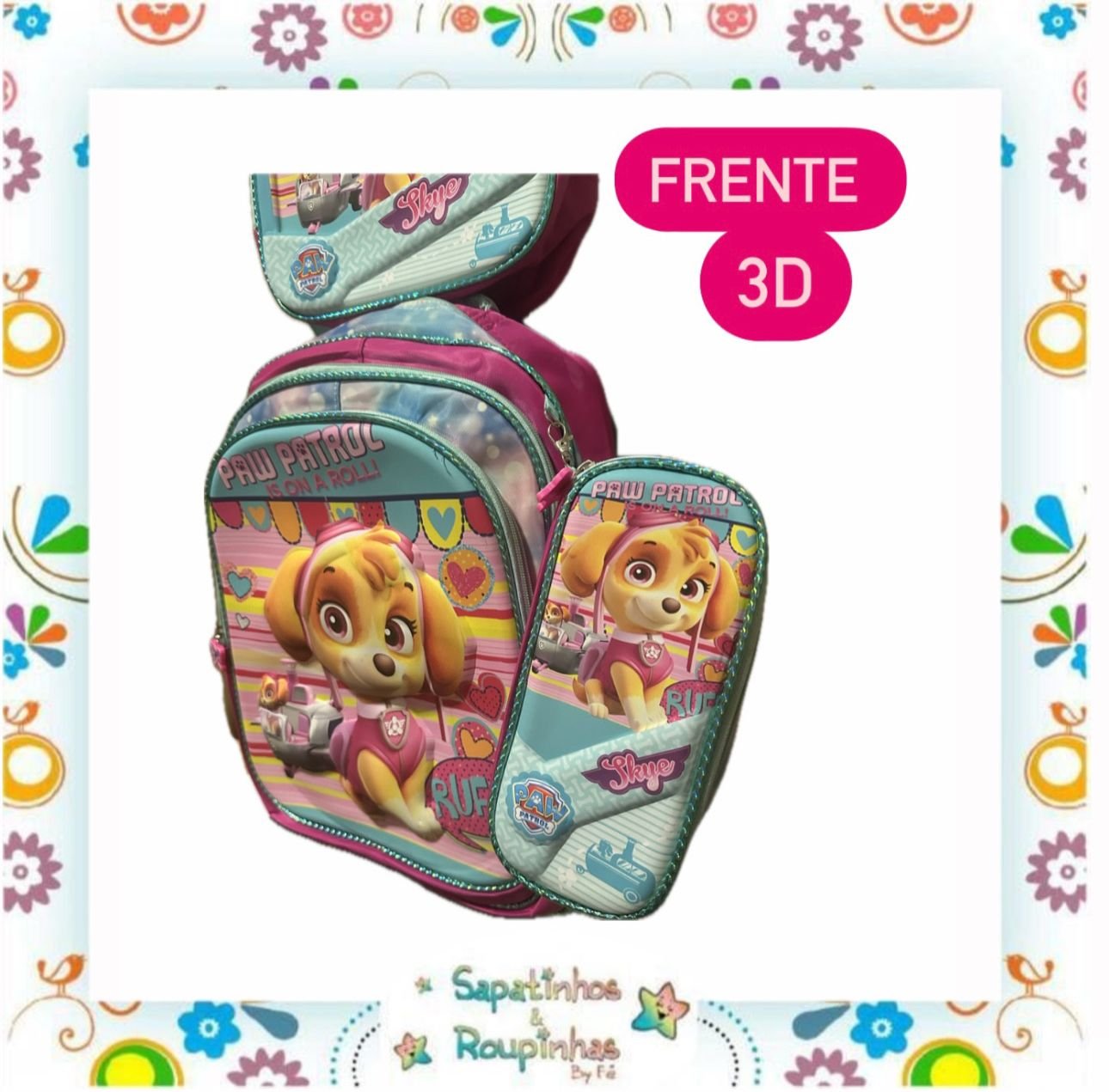 Kit 3 em 1 – Mochila de Rodinha + Lancheira + Estojo de Personagens - Imagem 5