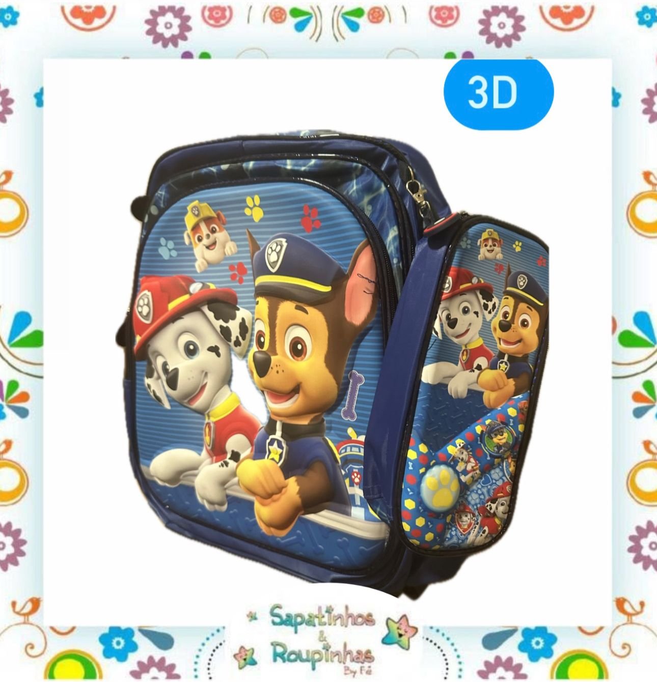 Kit 3 em 1 – Mochila de Rodinha + Lancheira + Estojo de Personagens - Imagem 11