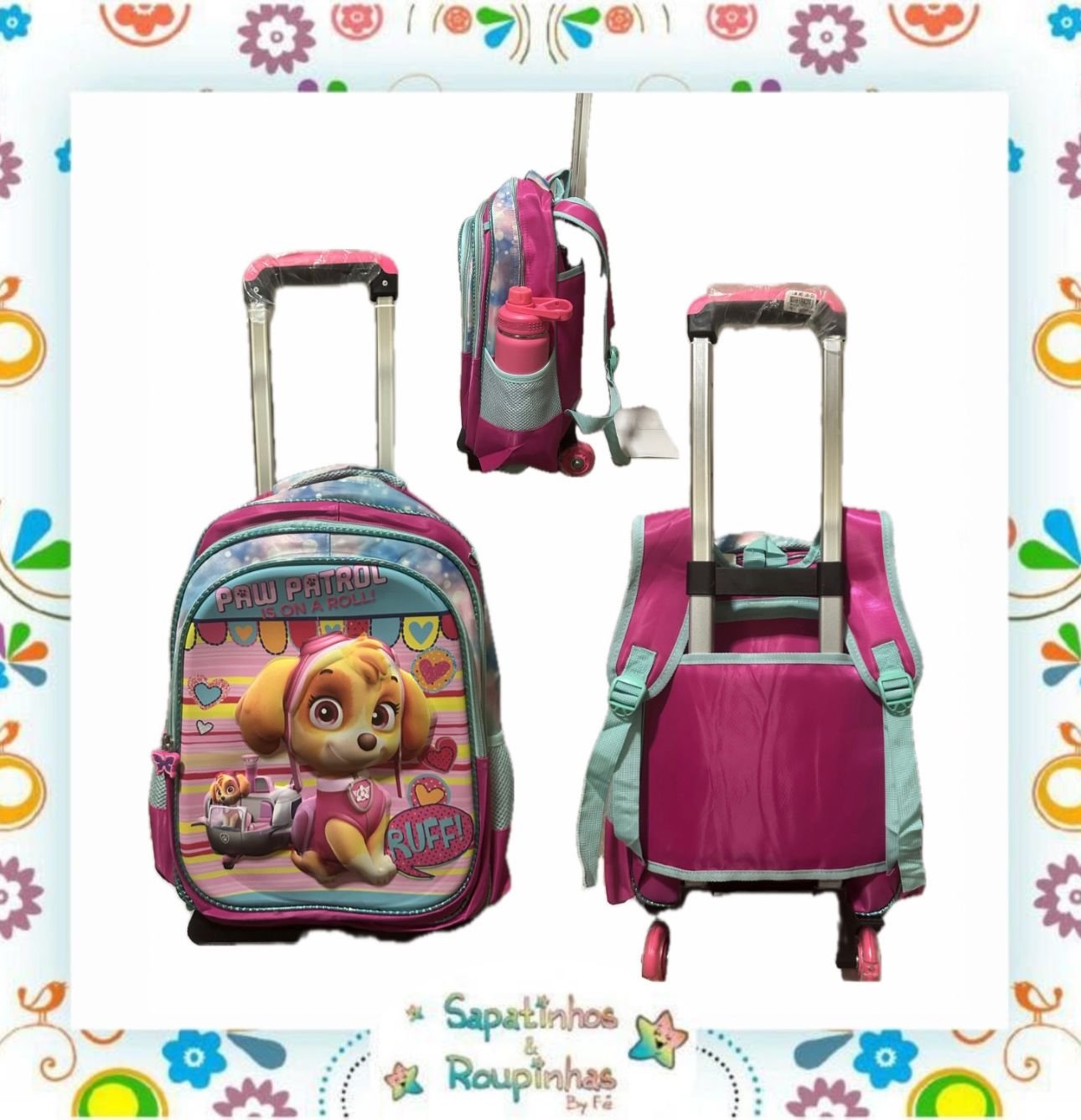 Kit 3 em 1 – Mochila de Rodinha + Lancheira + Estojo de Personagens - Imagem 2