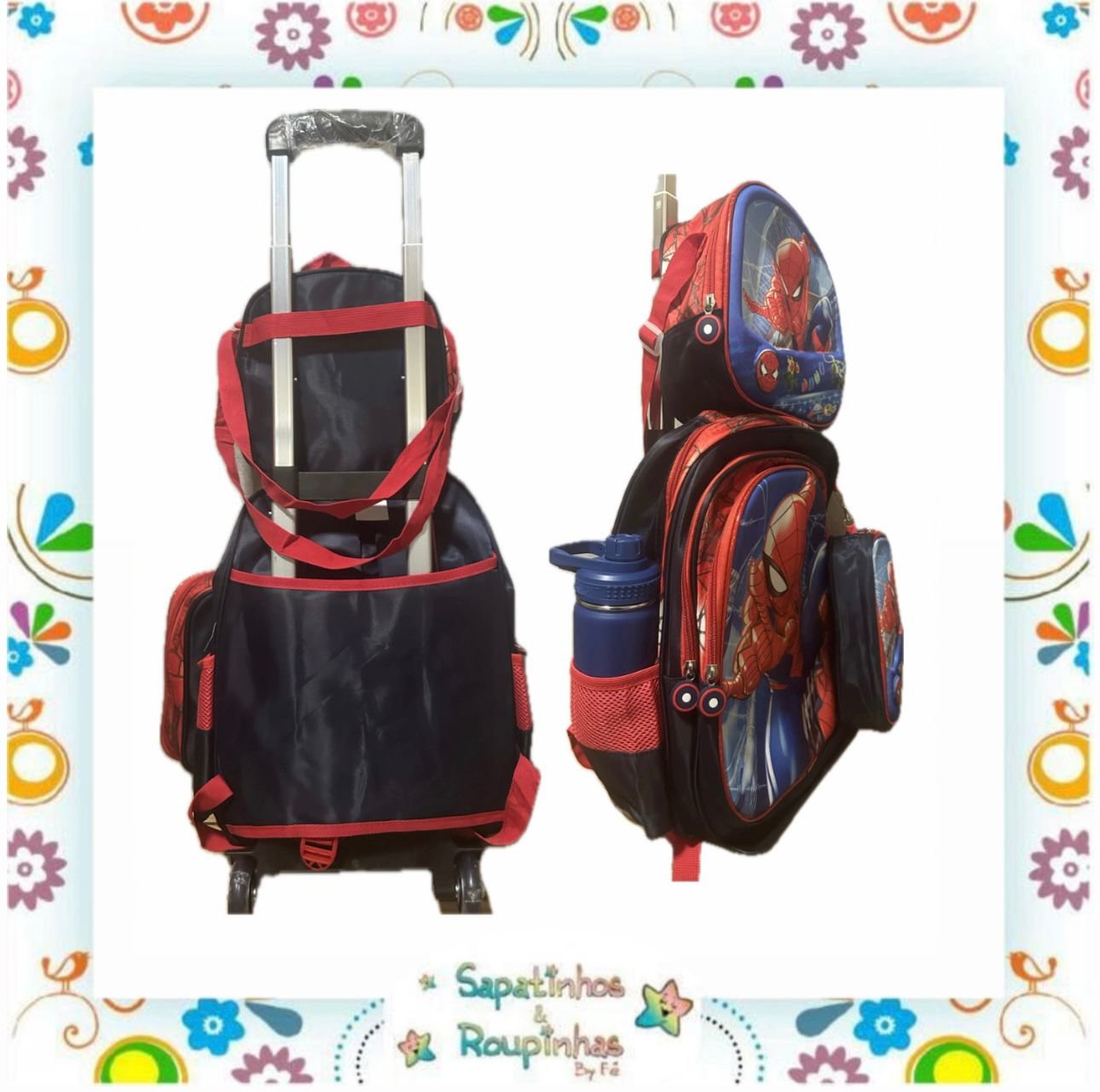 Kit 3 em 1 – Mochila de Rodinha + Lancheira + Estojo de Personagens - Imagem 14