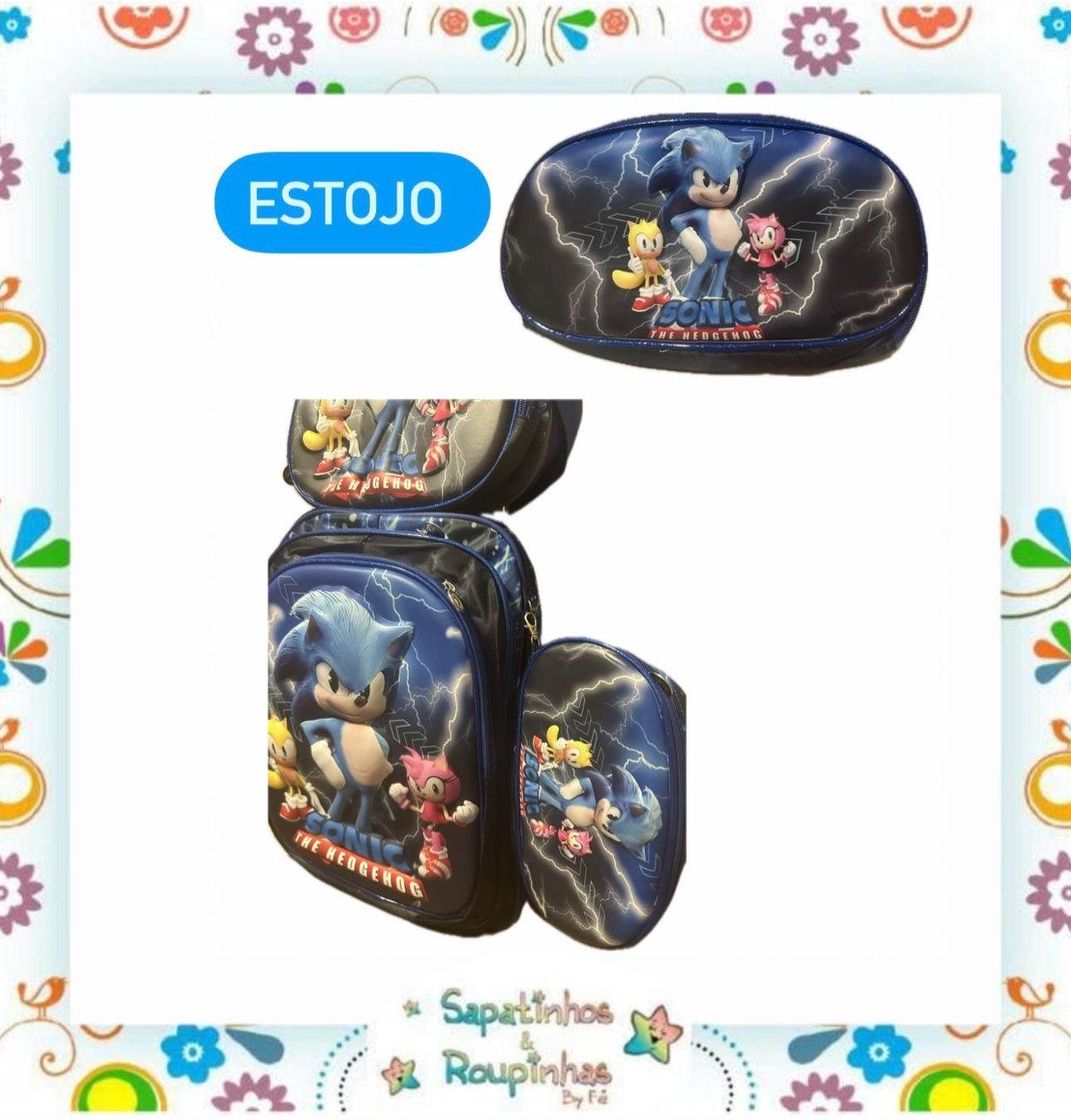 Kit 3 em 1 – Mochila de Rodinha + Lancheira + Estojo de Personagens - Imagem 21