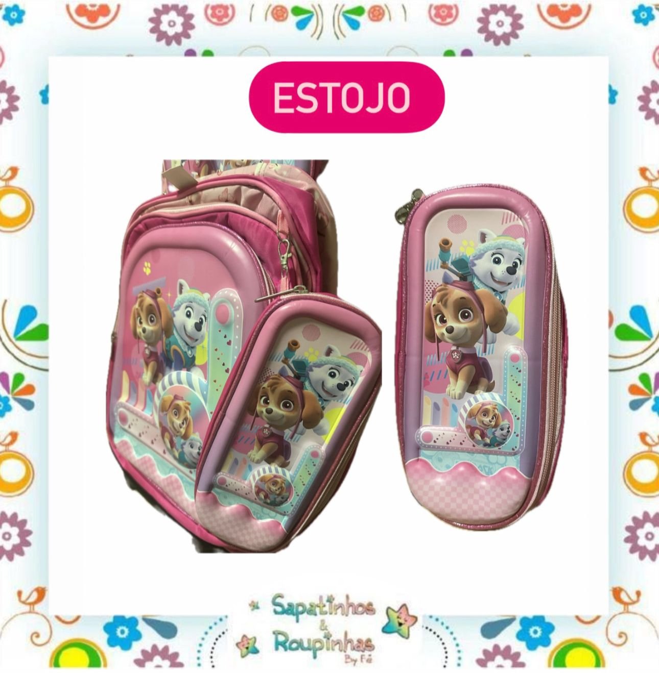 Kit 3 em 1 – Mochila de Rodinha + Lancheira + Estojo de Personagens - Imagem 27