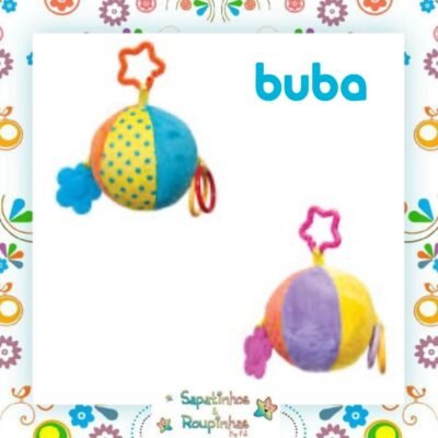 Buba - Bola plush de pelúcia para bebês com mordedor e barulho de chocalho