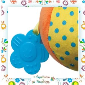 Buba - Bola plush de pelúcia para bebês com mordedor e barulho de chocalho - Imagem 4