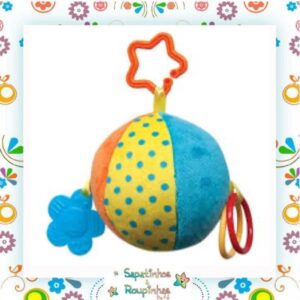Buba - Bola plush de pelúcia para bebês com mordedor e barulho de chocalho - Imagem 7
