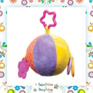 Buba - Bola plush de pelúcia para bebês com mordedor e barulho de chocalho - Imagem 6