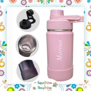 S&R - Garrafa Térmica 350ml sem Canudo com base de silicone personalizada - Imagem 8