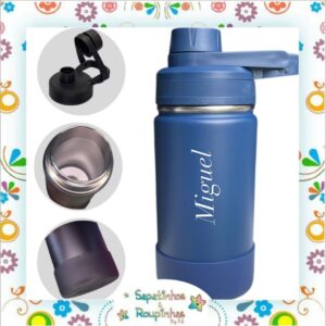 S&R - Garrafa Térmica 350ml sem Canudo com base de silicone personalizada - Imagem 9