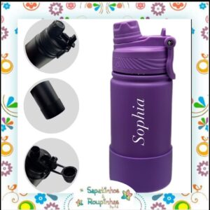 S&R - Garrafa Térmica 350ml sem Canudo com base de silicone personalizada - Imagem 10