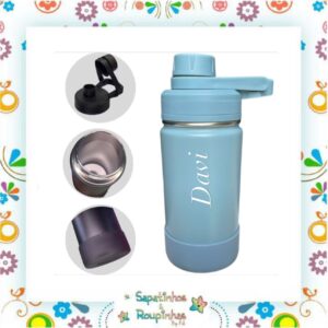 S&R - Garrafa Térmica 350ml sem Canudo com base de silicone personalizada - Imagem 7
